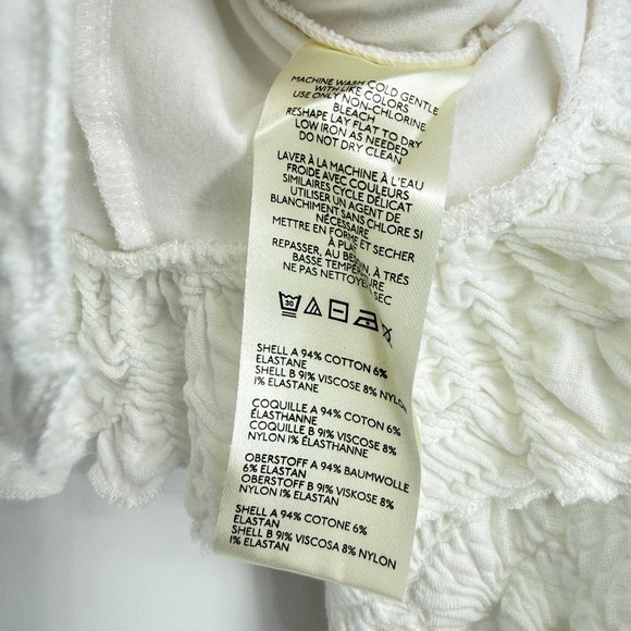 Free People White Olivia Contrast Stitch Knit Top XS - Picture 6 of 9